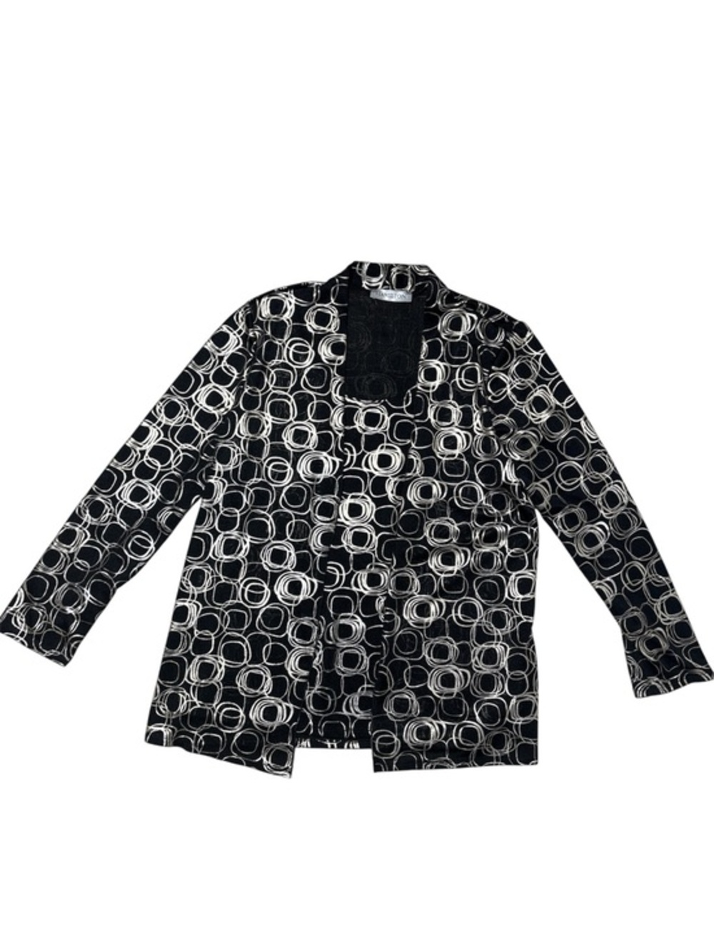 ⭐️ Hamilton Black & Gold Circular-Print Top- size Medium